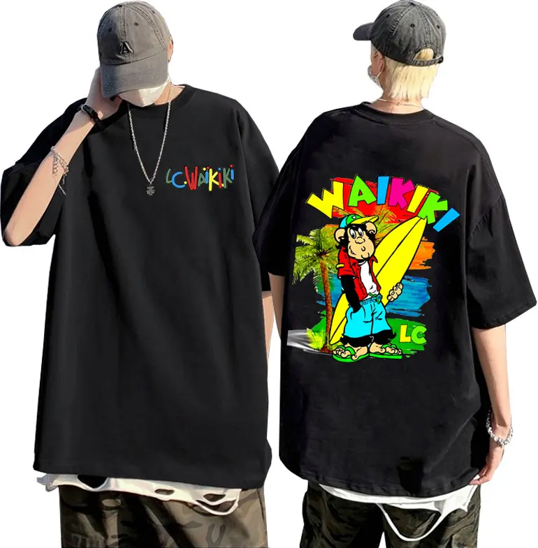 Cartoon Surf Lc Waikiki Monkey Graphic Print T-shirt Men Women Fashion Causal Short Sleeve T Shirts Male Oversized Streetwear
Cartoon Surf Lc Waikiki Monkey Graphic Print T-shirt Men Women Fashion Causal Short Sleeve T Shirts Male Oversized Streetwear