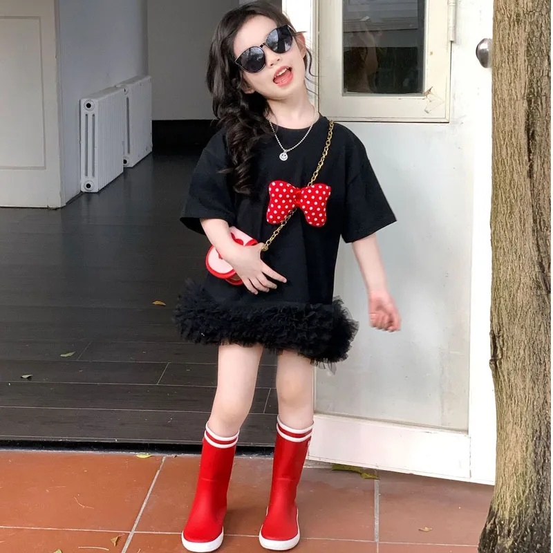 Girls Dress Summer 3D Bow Dresses for Kids Black Fashion Children Princess Costume Baby Girl Splicing Gauze Clothes
Girls Dress Summer 3D Bow Dresses for Kids Black Fashion Children Princess Costume Baby Girl Splicing Gauze Clothes