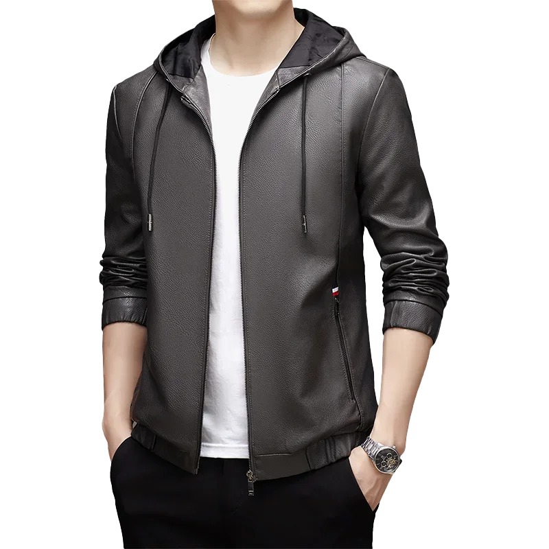 Jacket Biker Motorcycle Slim fit Leisure High Quality Leather Coat Men's Fashion New Hood Leather Jackets Autumn Casual Clothing
Jacket Biker Motorcycle Slim fit Leisure High Quality Leather Coat Men's Fashion New Hood Leather Jackets Autumn Casual Clothing