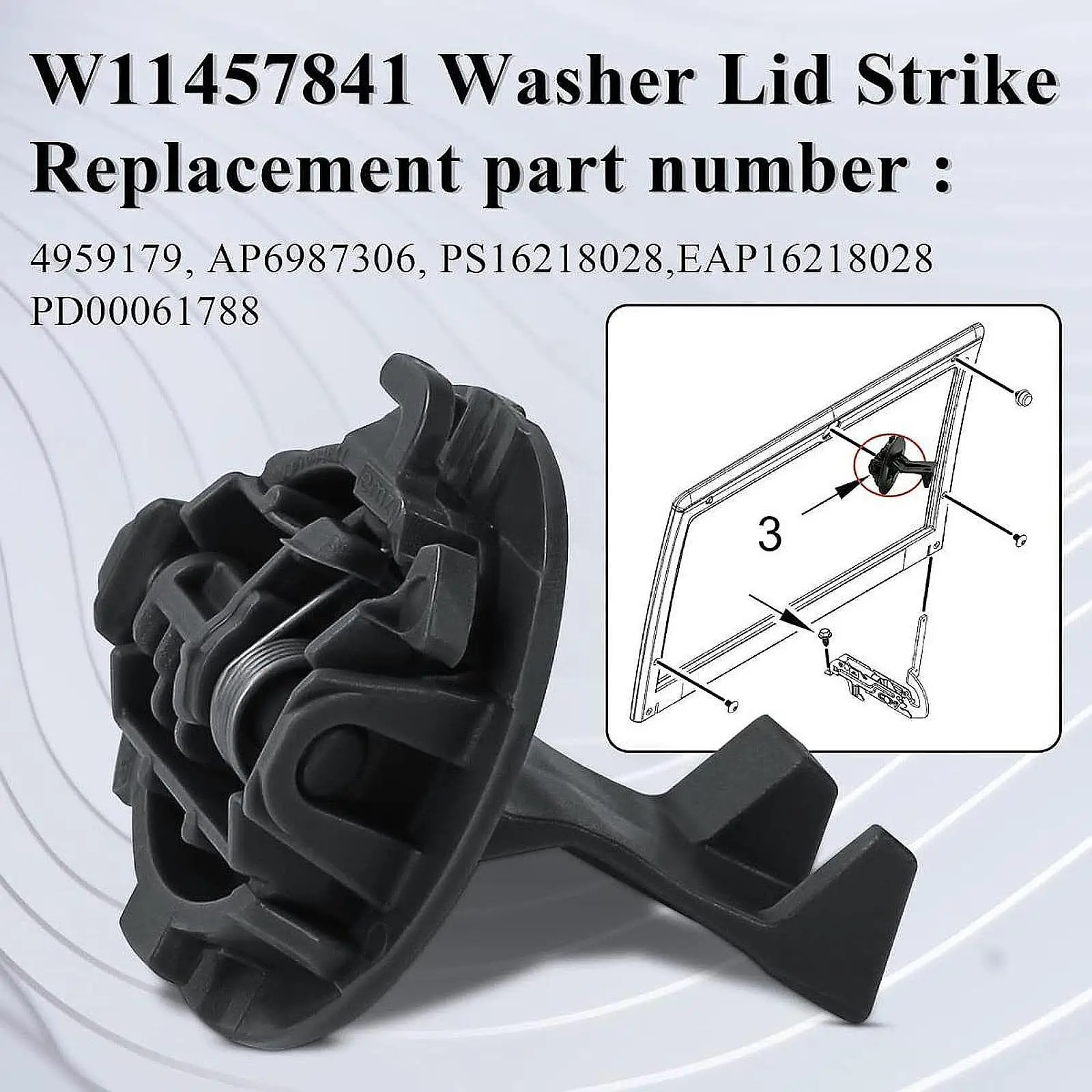 Strike крышки шайбы W11091027 Простая в использовании сверхмощная сборка Удобная деталь Прочный замок двери шайбы Замена замка крышки шайбы
Strike крышки шайбы W11091027 Простая в использовании сверхмощная сборка Удобная деталь Прочный замок двери шайбы Замена замка крышки шайбы