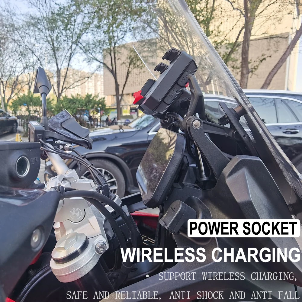 For BMW R1200GS R1250GS S1000XR F750GS F850GS F900R Phone Navigation Bracket Power Supply Wireless Charing Base 12mm/16mm/22mm
For BMW R1200GS R1250GS S1000XR F750GS F850GS F900R Phone Navigation Bracket Power Supply Wireless Charing Base 12mm/16mm/22mm