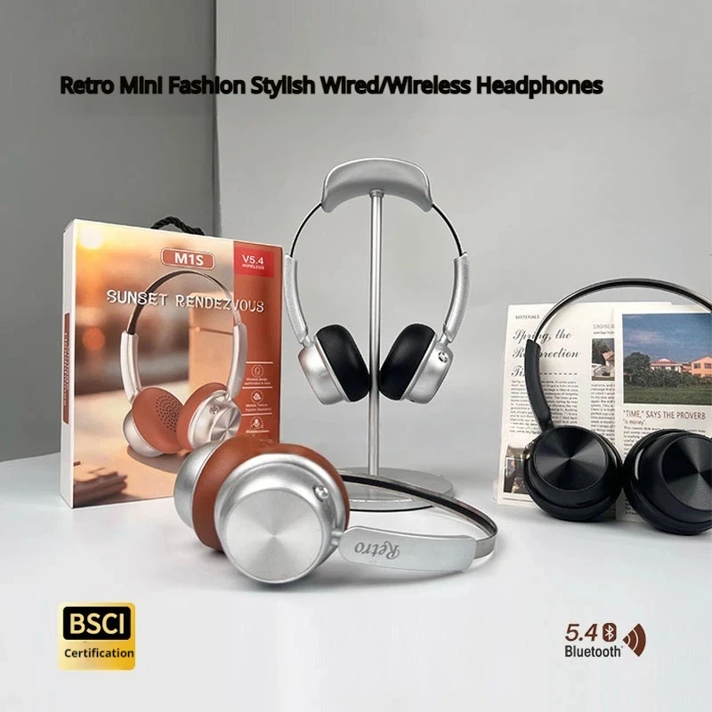Fmouse Retro M1s Metal Bluetooth 5.4 Wireless Headphones Hi Fi Sound Sports For Most Smartphones Breathable Comfortable Ear Cups
Fmouse Retro M1s Metal Bluetooth 5.4 Wireless Headphones Hi Fi Sound Sports For Most Smartphones Breathable Comfortable Ear Cups