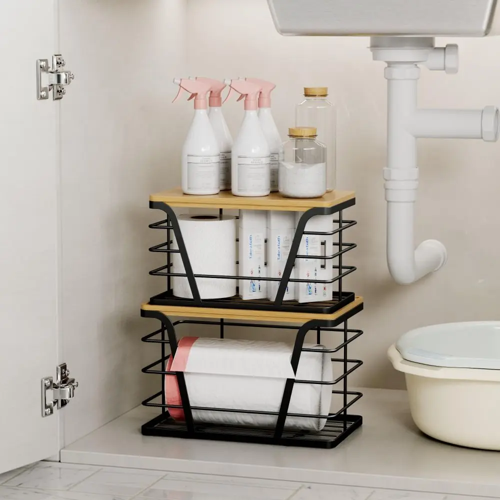 2 PCS Bamboo Top Storage Organizers Multi Purpose Small and Large Garbage Bag Dispenser Easy to Install Storage Rack Bathroom
2 PCS Bamboo Top Storage Organizers Multi Purpose Small and Large Garbage Bag Dispenser Easy to Install Storage Rack Bathroom