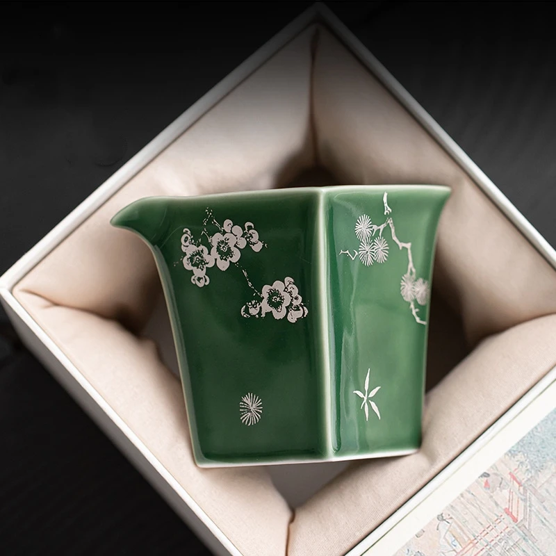 Green Porcelain Plum Blossom Pine Design Gongfu Tea Cup Zen Style for Chinese Tea Ceremony Home Decor Meditation Gift
Green Porcelain Plum Blossom Pine Design Gongfu Tea Cup Zen Style for Chinese Tea Ceremony Home Decor Meditation Gift