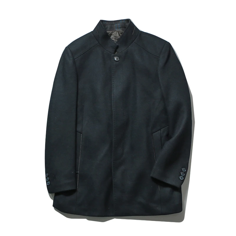 Теплое шерстяное мужское деловое повседневное пальто с воротником-стойкой, весенне-осеннее новое длинное пальто-стойка средней длины на одной пуговице
Теплое шерстяное мужское деловое повседневное пальто с воротником-стойкой, весенне-осеннее новое длинное пальто-стойка средней длины на одной пуговице