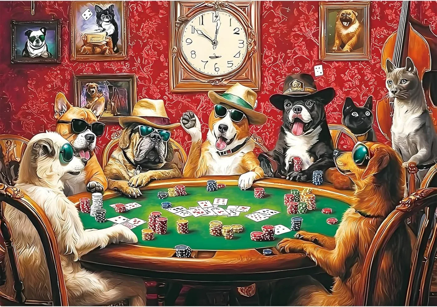 120/300/500/1000 Pieces Adult Funny Dogs Playing Poker Jigsaw Puzzle Stress Relief Entertainment Toys Puzzles Christmas Gift
120/300/500/1000 Pieces Adult Funny Dogs Playing Poker Jigsaw Puzzle Stress Relief Entertainment Toys Puzzles Christmas Gift