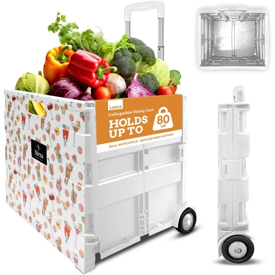 UltraSlim Rolling Collapsible Storage PackNRoll Utility Carts with Telescopic Handle for Home Garden Shopping Office School Use
UltraSlim Rolling Collapsible Storage PackNRoll Utility Carts with Telescopic Handle for Home Garden Shopping Office School Use