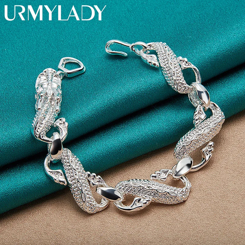 URMYLADY 925 Sterling Silver Dragon Bracelet Bangle Cuff For Man Women Jewelry Celebration Party Christmas Gift
URMYLADY 925 Sterling Silver Dragon Bracelet Bangle Cuff For Man Women Jewelry Celebration Party Christmas Gift