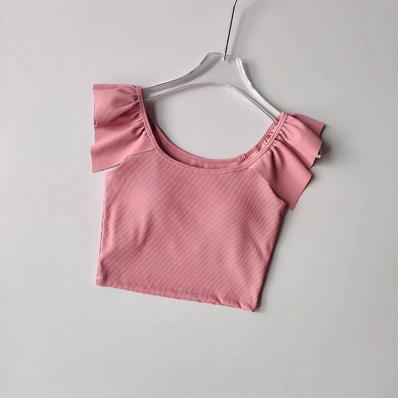 Small Flying Sleeve Yoga Short Sleeve Quick-drying Breathable Short Fitness Clothing with Chest Pads Outside Wearing Pilates Top
Small Flying Sleeve Yoga Short Sleeve Quick-drying Breathable Short Fitness Clothing with Chest Pads Outside Wearing Pilates Top