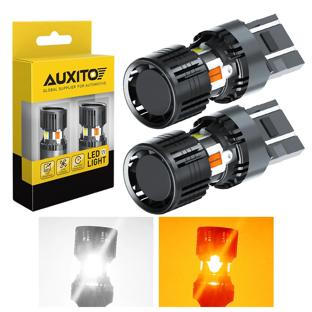 AUXITO 2Pcs T20 7443 W21/5W LED Bulb Canbus Dual Color Switchback White DRL Amber Yellow Turn Signal Indicator Lamp Auto Lights
AUXITO 2Pcs T20 7443 W21/5W LED Bulb Canbus Dual Color Switchback White DRL Amber Yellow Turn Signal Indicator Lamp Auto Lights