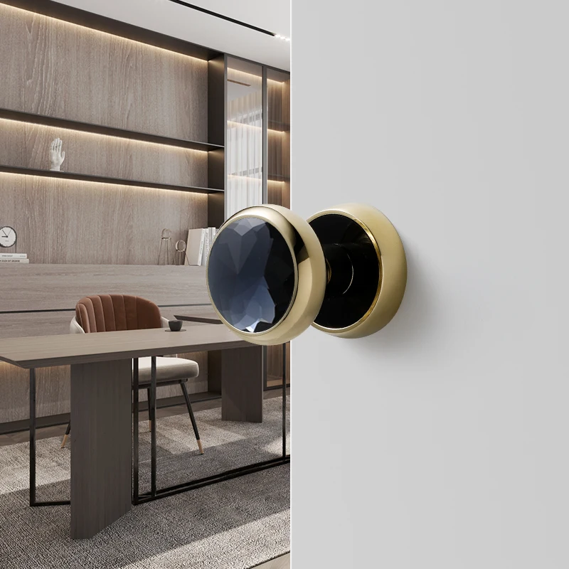 1 set of zinc alloy door handle one-way door lock irreversible black crystal light gold brushed handle lock body bathroom study
1 set of zinc alloy door handle one-way door lock irreversible black crystal light gold brushed handle lock body bathroom study