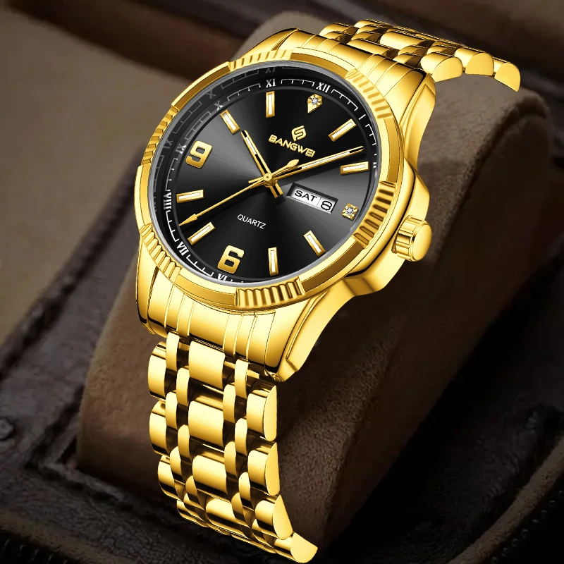 BANGWEI Luxury Classic Quartz Watches Male Casual Stainless Steel Business Fashion Diamond Dial Clock Auto Date Week Wrist Watch
BANGWEI Luxury Classic Quartz Watches Male Casual Stainless Steel Business Fashion Diamond Dial Clock Auto Date Week Wrist Watch
