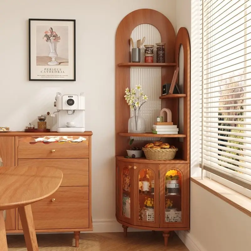 Solid wood corner shelf wall retro living room corner cabinet bookshelf small apartment Chinese storage
Solid wood corner shelf wall retro living room corner cabinet bookshelf small apartment Chinese storage