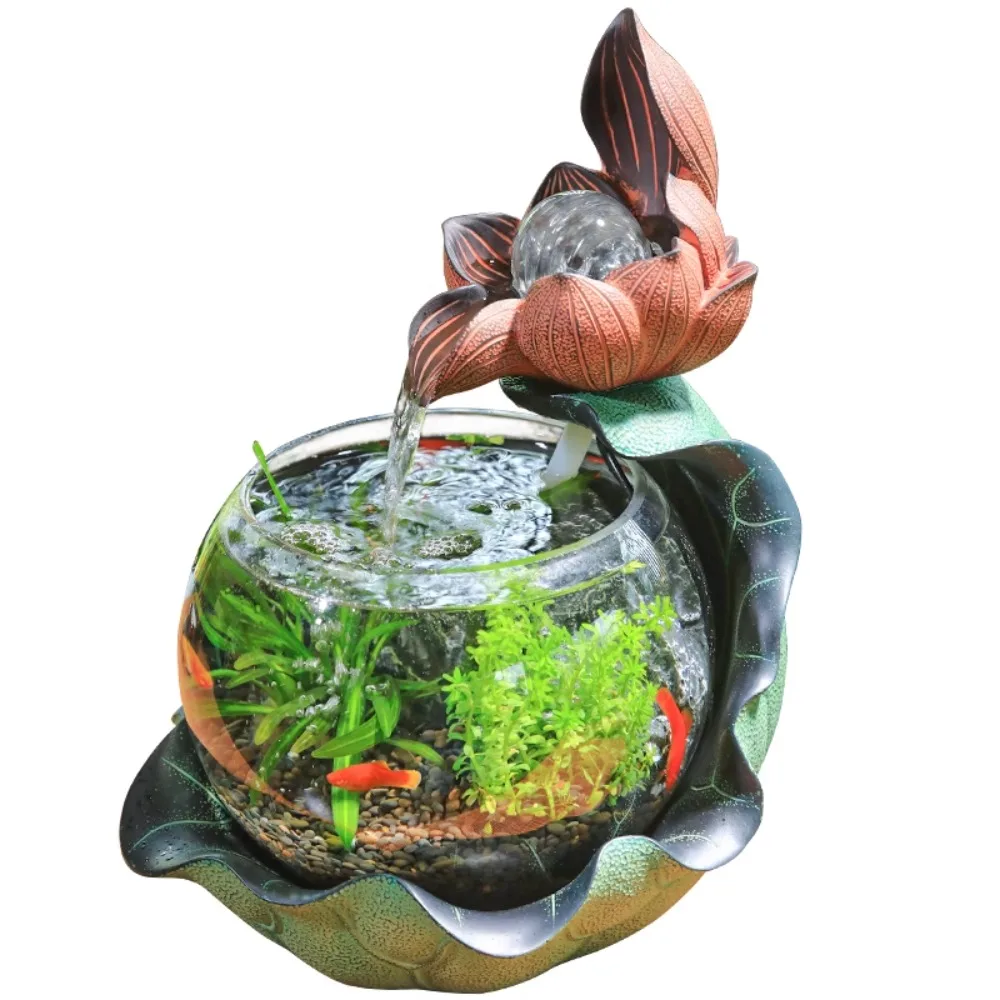 Desktop small flowing fish tank living room office decorative landscaping circulating water micro-landscape ornaments
Desktop small flowing fish tank living room office decorative landscaping circulating water micro-landscape ornaments