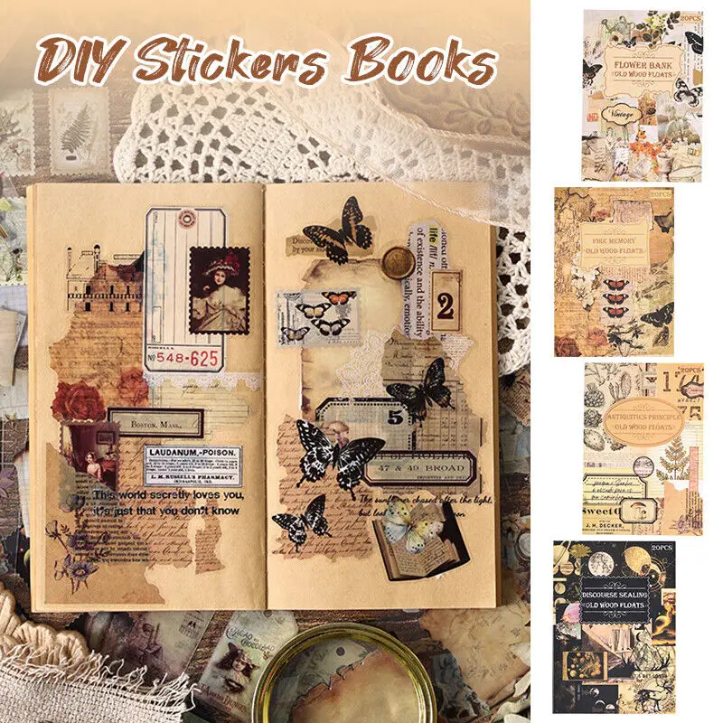 20 Sheets Vintage Scrapbooking Stickers Books Creative Material Journal Collage Journaling Supplies Stickers Album Scrapbooking
20 Sheets Vintage Scrapbooking Stickers Books Creative Material Journal Collage Journaling Supplies Stickers Album Scrapbooking