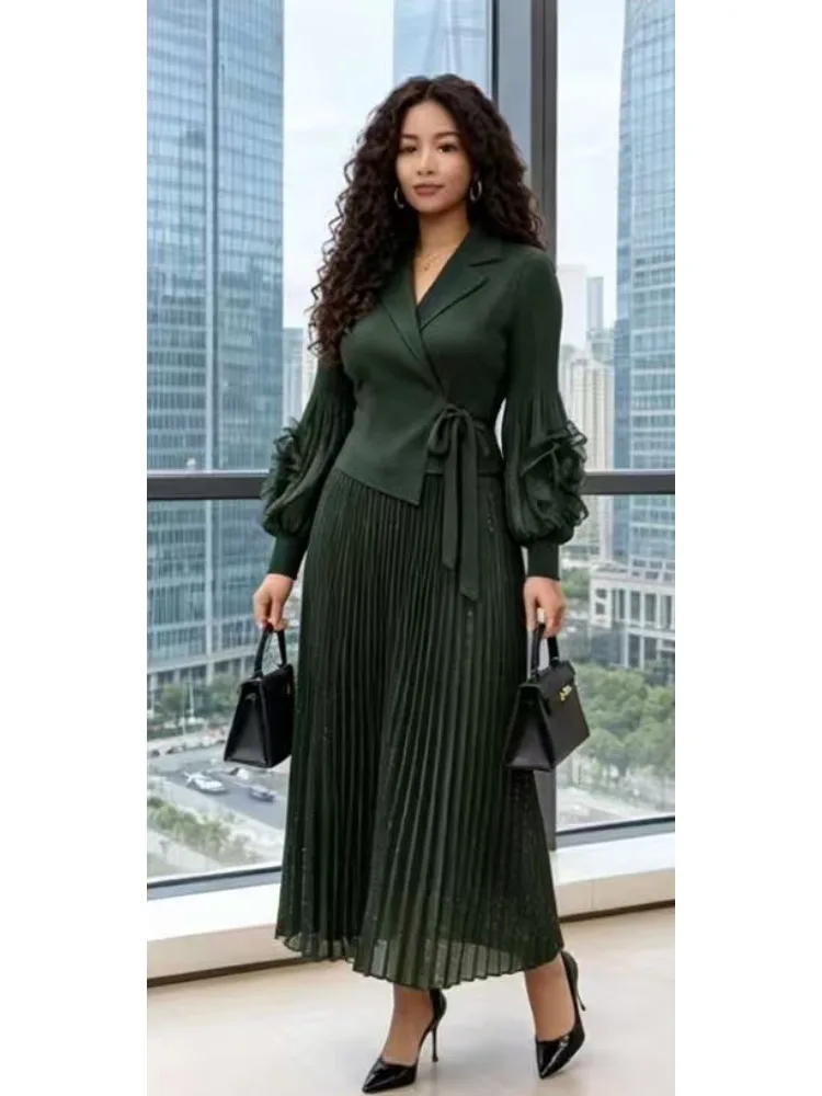 Miyake Loose Women's Clothing Fashion Pleated Casual Suit Collar Long Sleeve New Bronzing Elegant Long Dress
Miyake Loose Women's Clothing Fashion Pleated Casual Suit Collar Long Sleeve New Bronzing Elegant Long Dress
