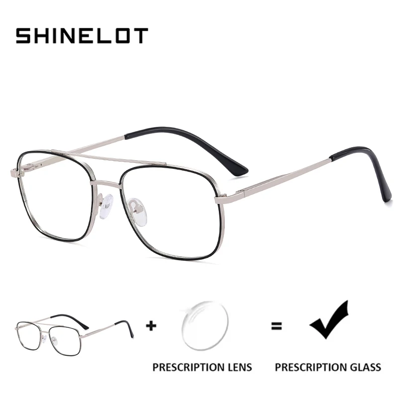 SHINELOT 91320, мужские очки для близорукости, очки по рецепту, мужские очки с двойной мостовой оправой, классические прогрессивные очки с защитой от синего света
SHINELOT 91320, мужские очки для близорукости, очки по рецепту, мужские очки с двойной мостовой оправой, классические прогрессивные очки с защитой от синего света