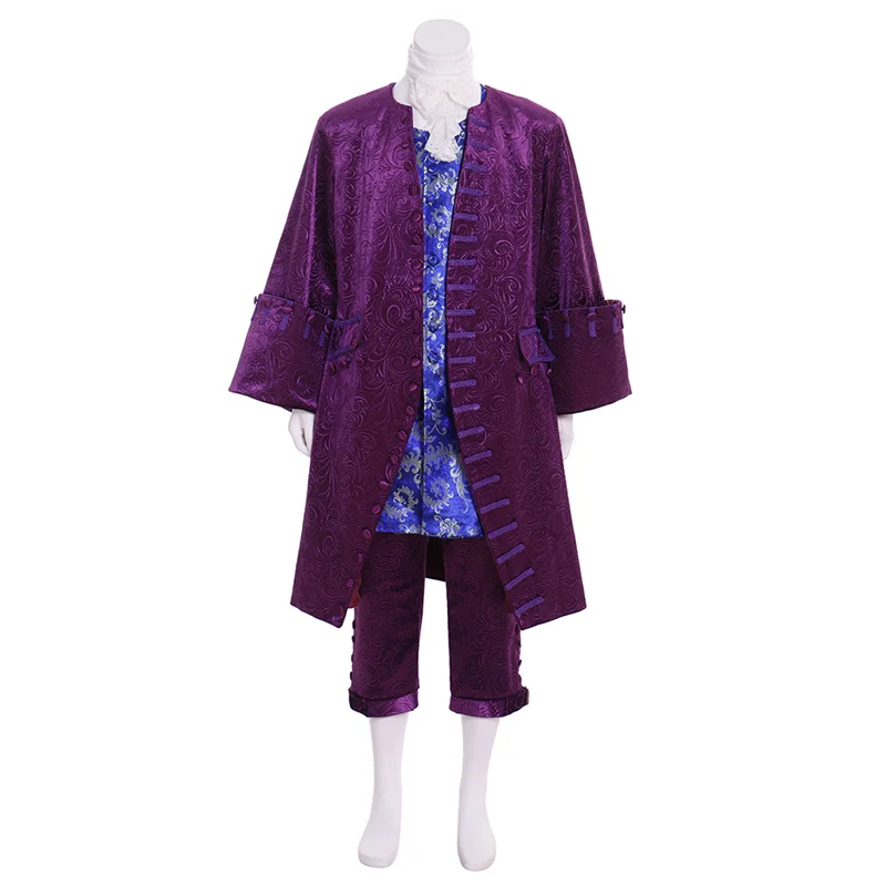 Medieval Men Vintage Regency Outfit Colonial Purple Outfit Cosplay Costume Colonial Pirate Officer Uniform Suit
Medieval Men Vintage Regency Outfit Colonial Purple Outfit Cosplay Costume Colonial Pirate Officer Uniform Suit