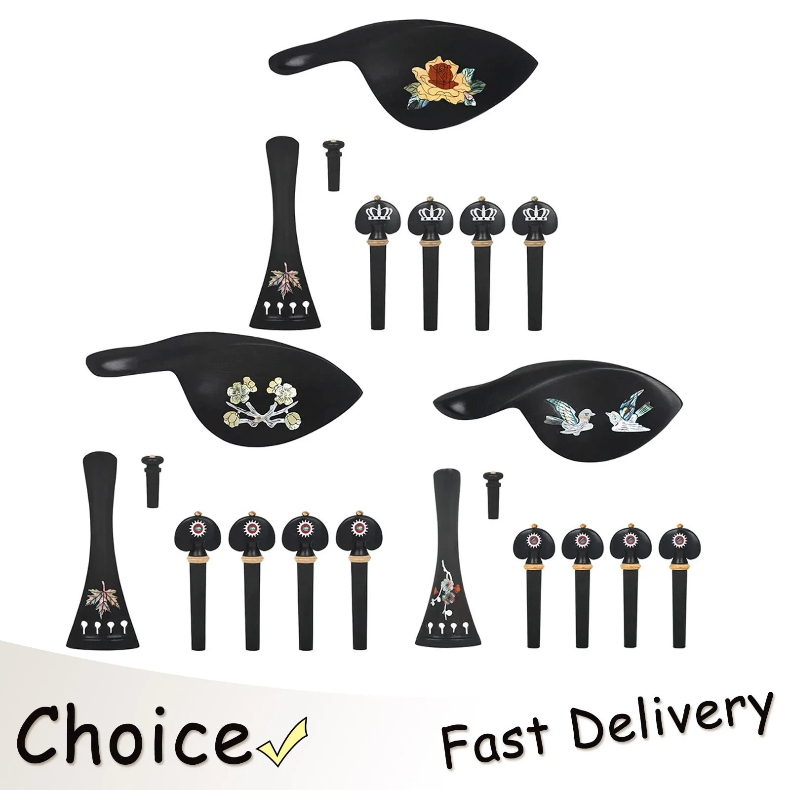 SLADE 4/4-3/4 Набор из 4 предметов для скрипки Струнная пластина Струнный вал Хвостовые колышки Подставки для щек Мелкие узоры Цветные ракушки черного дерева Запчасти для скрипки
SLADE 4/4-3/4 Набор из 4 предметов для скрипки Струнная пластина Струнный вал Хвостовые колышки Подставки для щек Мелкие узоры Цветные ракушки черного дерева Запчасти для скрипки