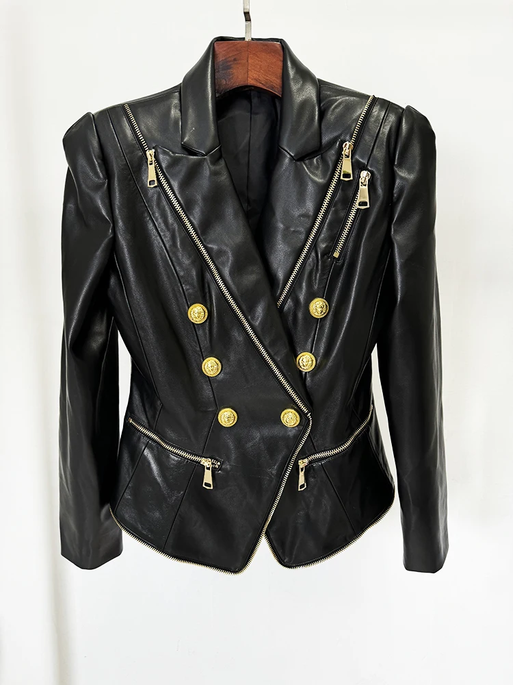 HIGH QUALITY Newest Fashion 2024 Designer PU Jacket Women's Slim Fitting Zippers Artificial Leather Blazer
HIGH QUALITY Newest Fashion 2024 Designer PU Jacket Women's Slim Fitting Zippers Artificial Leather Blazer