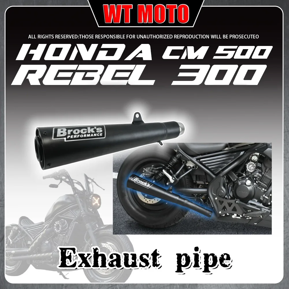 For HONDA Rebel CM300 500 exhaust pipe tail section retro middle section sound deep and thick removable silencer for honda rebel
For HONDA Rebel CM300 500 exhaust pipe tail section retro middle section sound deep and thick removable silencer for honda rebel