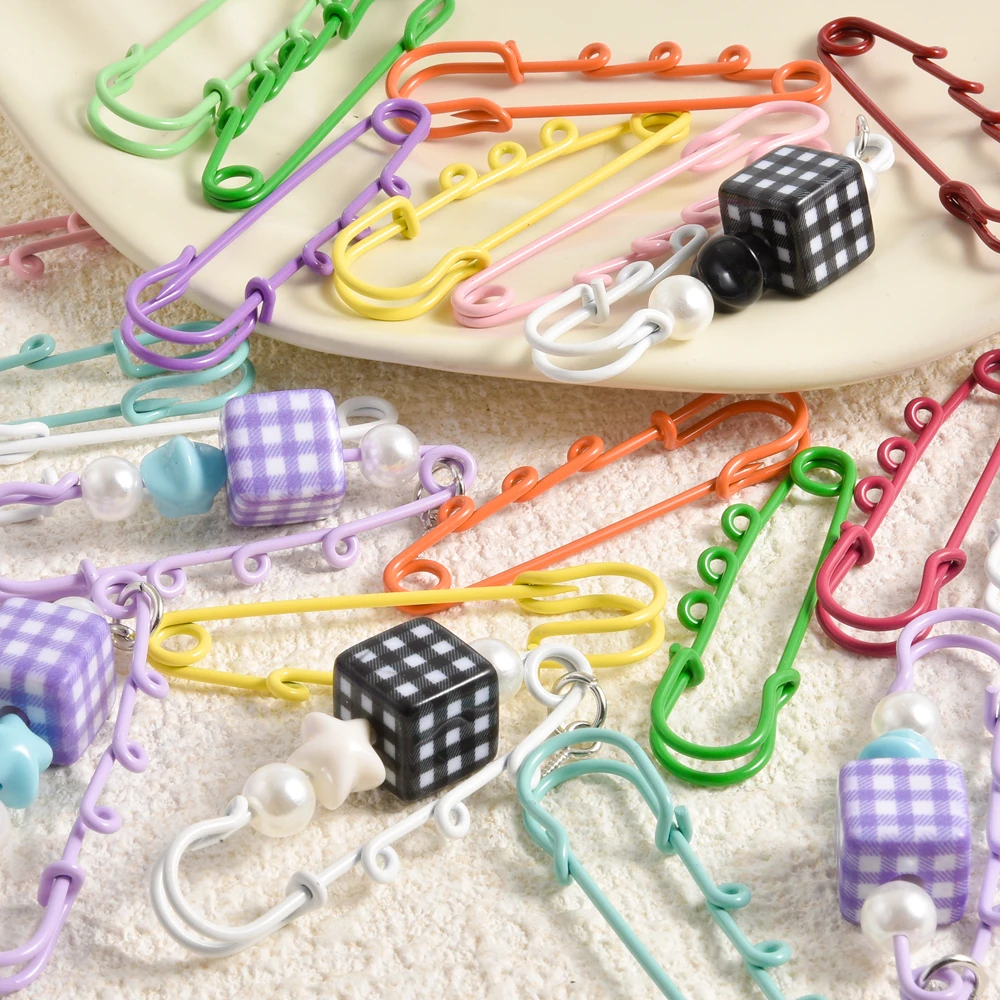 2/10Pcs Wholesale Y2K Multi-Colors Safety Pin Base Hook Lock Clip For DIY Charms Brooch Jewelry Accessories Making Crafts Bulk 
2/10Pcs Wholesale Y2K Multi-Colors Safety Pin Base Hook Lock Clip For DIY Charms Brooch Jewelry Accessories Making Crafts Bulk