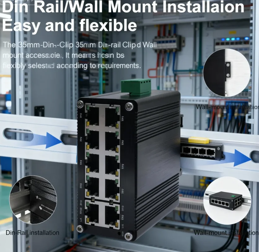 Industrial 10-Port Gigabit Ethernet Switch 12-48VDC Dual Redundant Power 20 Gbps Capacity Wide Temp Metal Case Wall Mount IP
Industrial 10-Port Gigabit Ethernet Switch 12-48VDC Dual Redundant Power 20 Gbps Capacity Wide Temp Metal Case Wall Mount IP