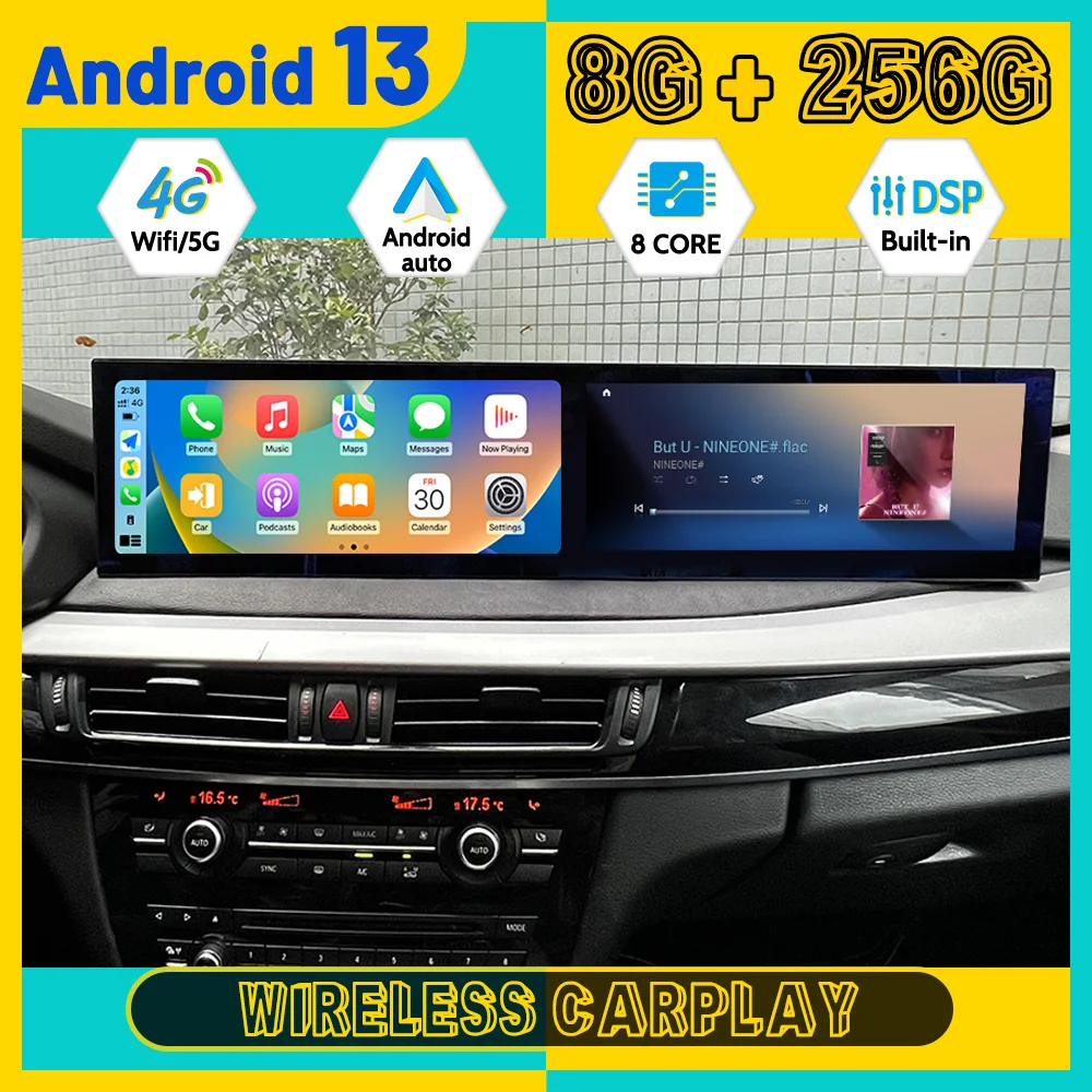 12,3-дюймовый мультимедийный плеер для BMW X5 2014-2017 Android 13, автомобильный GPS-навигатор, аудио головное устройство, стерео Qualcomm с WIFI 4G AUTO
12,3-дюймовый мультимедийный плеер для BMW X5 2014-2017 Android 13, автомобильный GPS-навигатор, аудио головное устройство, стерео Qualcomm с WIFI 4G AUTO