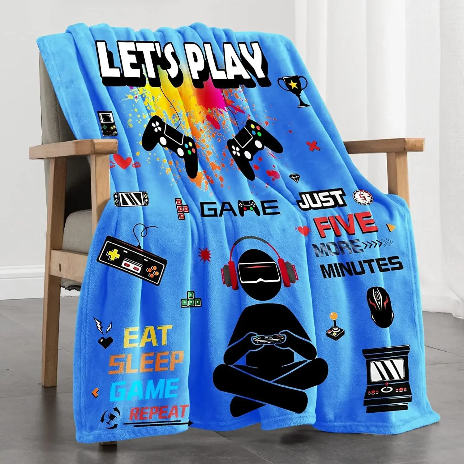Gaming Blanket for Boys Teens,Soft Flannel Gamer Throw Blankets Comfy Throws for Sofa Bed,Cozy Warm Quilt Blanket,Birthday Gifts
Gaming Blanket for Boys Teens,Soft Flannel Gamer Throw Blankets Comfy Throws for Sofa Bed,Cozy Warm Quilt Blanket,Birthday Gifts