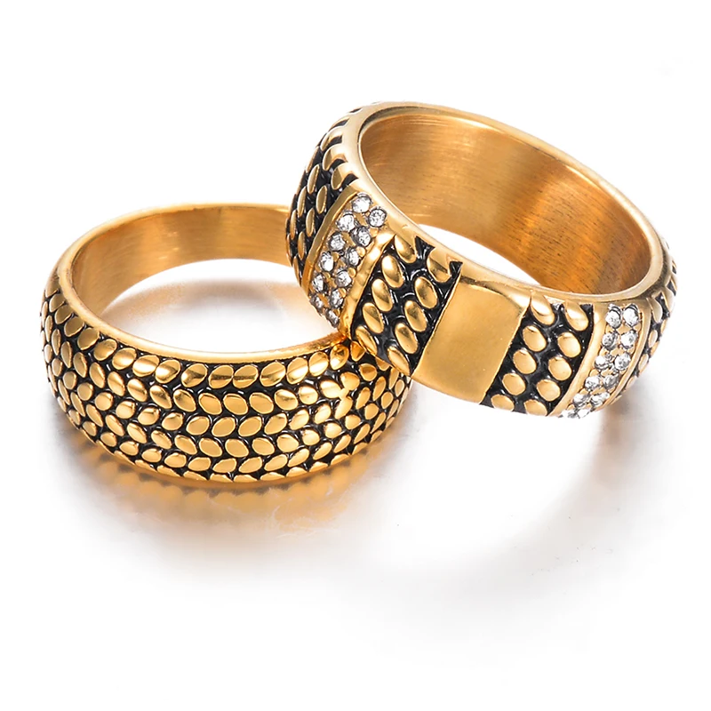 Fashion 9mm Men Women Gold Color Stainless Steel Rings Punk Finger Rings Festival Party Jewelry Gift
Fashion 9mm Men Women Gold Color Stainless Steel Rings Punk Finger Rings Festival Party Jewelry Gift