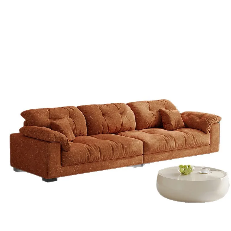 Cloud French cream flannel sofa, living room size modern simple straight row combination
Cloud French cream flannel sofa, living room size modern simple straight row combination