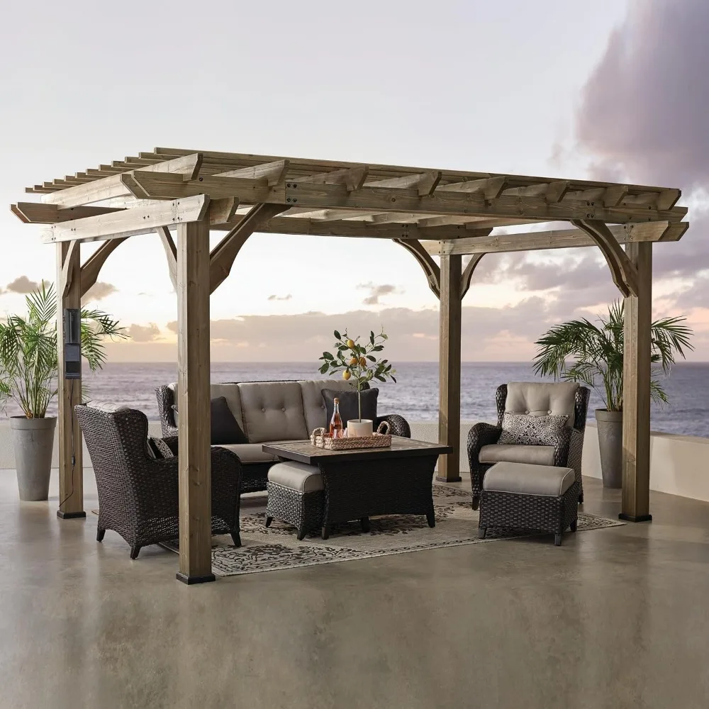 14 x 10 All Cedar Pergola, Durable, Quality Supported Structure, Snow and Wind Supported, Rot Resistant, Electrical
14 x 10 All Cedar Pergola, Durable, Quality Supported Structure, Snow and Wind Supported, Rot Resistant, Electrical