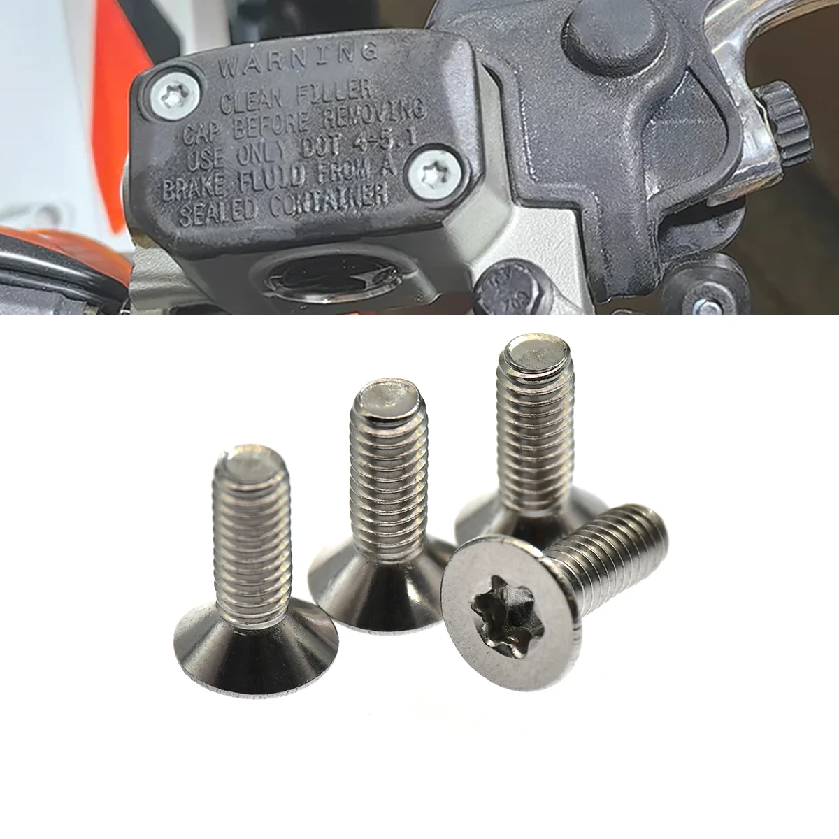 For KTM XC XC-F EXC SX SX-F EXC-F125-530 Suzuki RM80 85 125 250 RMZ RMX 250 DR250R Motorcycle Front Brake Reservoir Cover Screws
For KTM XC XC-F EXC SX SX-F EXC-F125-530 Suzuki RM80 85 125 250 RMZ RMX 250 DR250R Motorcycle Front Brake Reservoir Cover Screws
