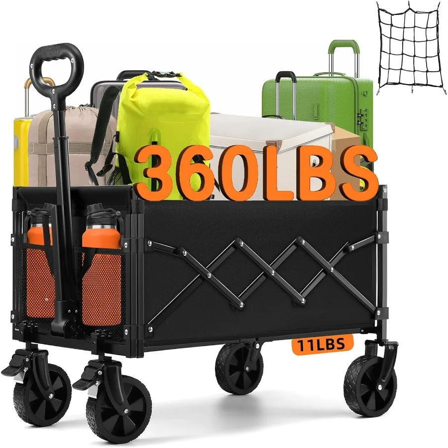 Collapsible Wagon Cart Foldable Wagon Portable Heavy Duty Folding Wagons with Braking Wheels Lightweight Outdoor Utility Wagon
Collapsible Wagon Cart Foldable Wagon Portable Heavy Duty Folding Wagons with Braking Wheels Lightweight Outdoor Utility Wagon