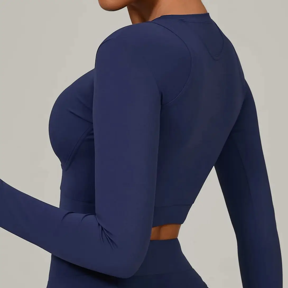 Long Sleeve Yoga Clothes Gym Top Women's High-strength Fitness Breathable Crop Tops Quick Dry Sportswear Women Yoga Workout Top
Long Sleeve Yoga Clothes Gym Top Women's High-strength Fitness Breathable Crop Tops Quick Dry Sportswear Women Yoga Workout Top