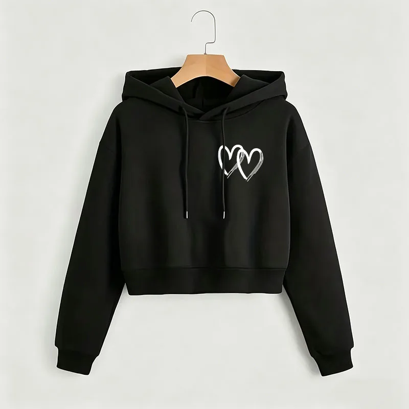 Hoodies Casual Love Heart Print Cropped Sweatshirt Crop Top Hoodie Y2k Sweatshirts Gothic Style Clothes Autumn Winter
Hoodies Casual Love Heart Print Cropped Sweatshirt Crop Top Hoodie Y2k Sweatshirts Gothic Style Clothes Autumn Winter