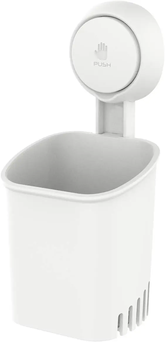 Suction Cup Toothbrush Holder, Drill-Free Wall Mount for Toothbrush, Toothpaste, Razor, Self-Draining Bathroom Organizer, White
Suction Cup Toothbrush Holder, Drill-Free Wall Mount for Toothbrush, Toothpaste, Razor, Self-Draining Bathroom Organizer, White