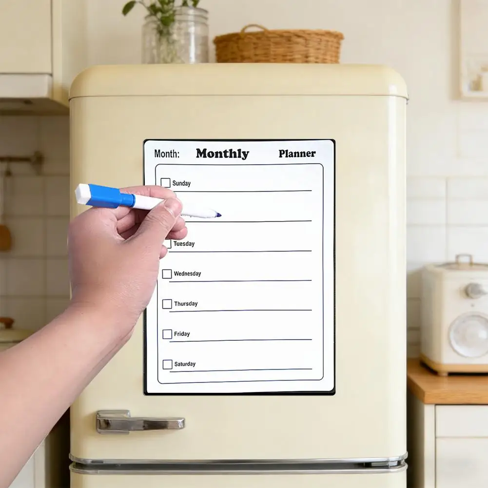 Magnetic Message Board Magnetic Dry Erase Whiteboard for Fridge Reusable Monthly Calendar Planner Kitchen Message Board Stylish
Magnetic Message Board Magnetic Dry Erase Whiteboard for Fridge Reusable Monthly Calendar Planner Kitchen Message Board Stylish
