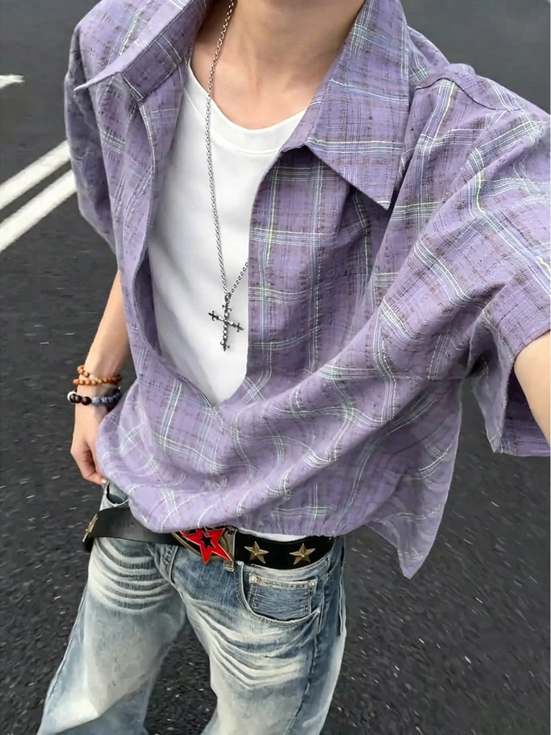Lightweight Breathable Men's Plaid Shirt Summer Casual Style Half Sleeve Loose Fit Fake Two-Piece Design Comfortable Feeling
Lightweight Breathable Men's Plaid Shirt Summer Casual Style Half Sleeve Loose Fit Fake Two-Piece Design Comfortable Feeling