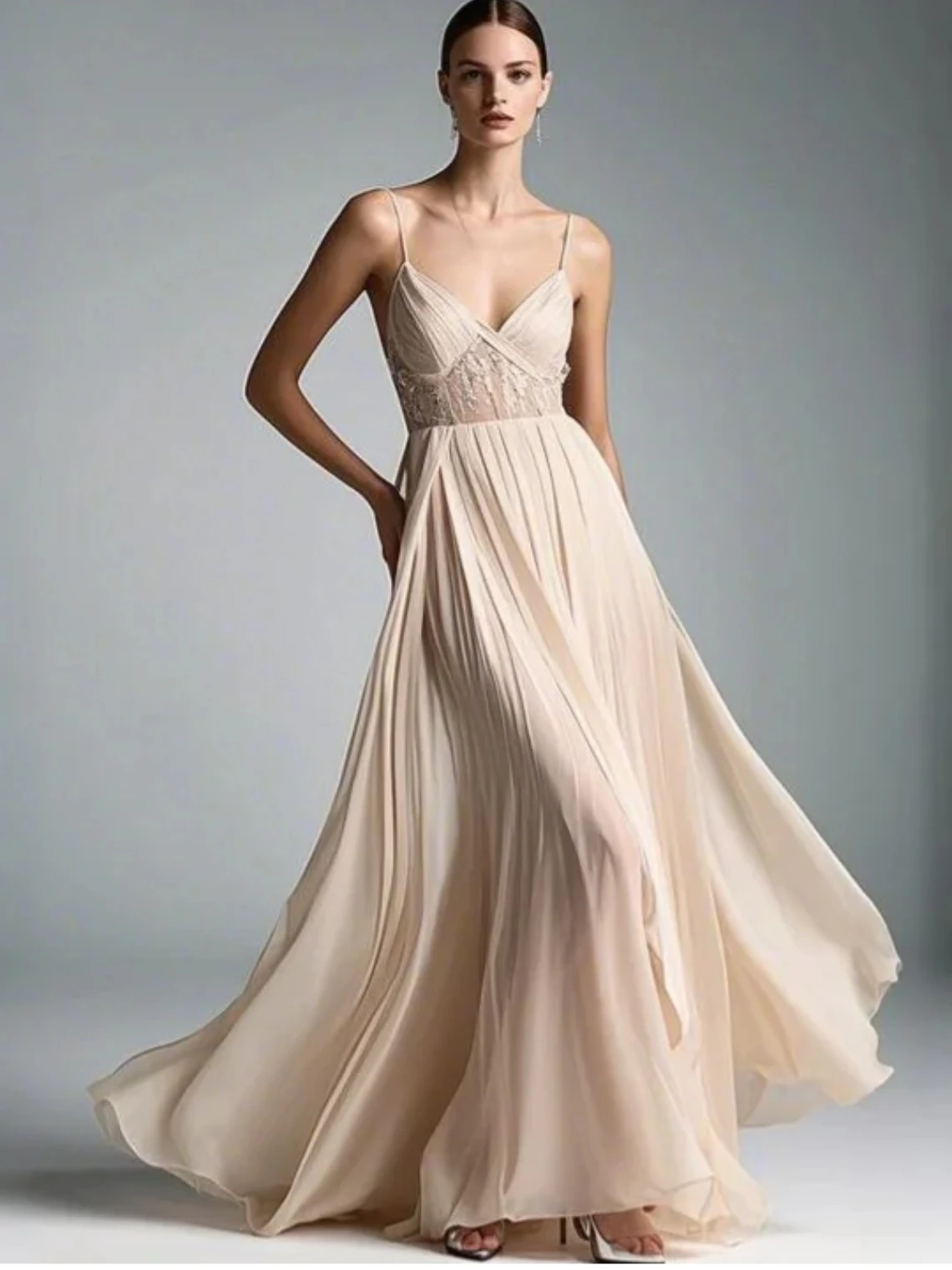 Sexy Long Champagne Evening Dress Formal Party Gown A-Line Floor Length Chiffon Applique Bridesmaid Dress 2025 free customized
Sexy Long Champagne Evening Dress Formal Party Gown A-Line Floor Length Chiffon Applique Bridesmaid Dress 2025 free customized
