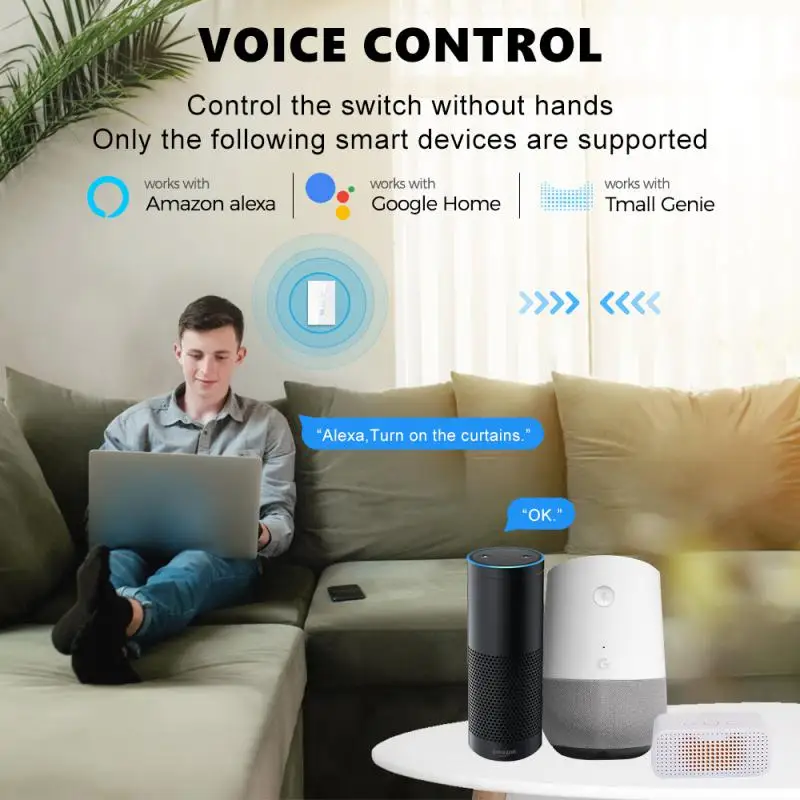 Tuya WiFi EU-White Touchscreen Curtain Roller Shutter Switch APP Voice Timer Switch Works with Amazon Echo, Google Home and more
Tuya WiFi EU-White Touchscreen Curtain Roller Shutter Switch APP Voice Timer Switch Works with Amazon Echo, Google Home and more