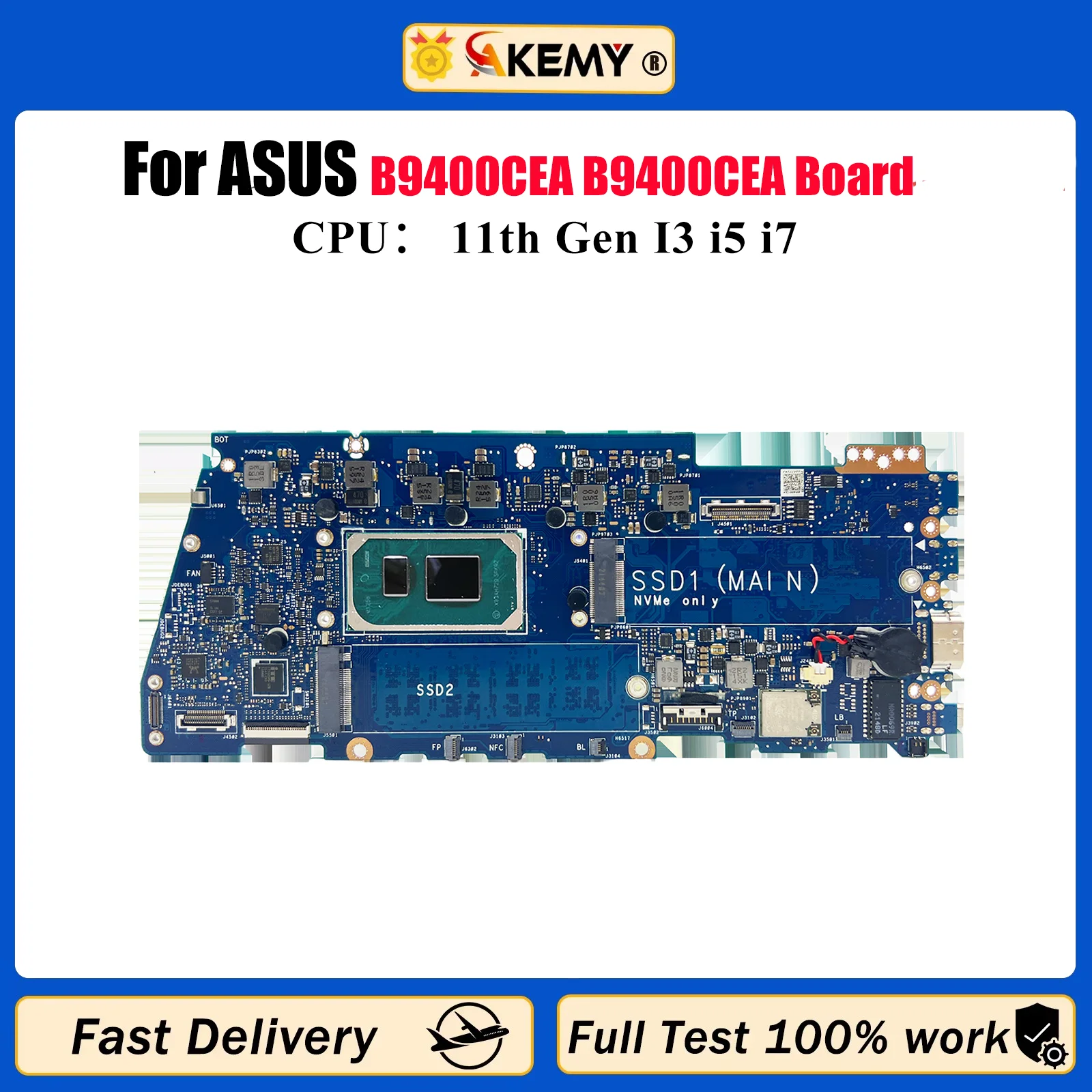 B9400CEA Материнская плата для ноутбука ASUS ExpertBook B9400C B9400CEA Материнская плата для ноутбука с 11-го поколения I3 i5 i7 tests ОК быстрая доставка
B9400CEA Материнская плата для ноутбука ASUS ExpertBook B9400C B9400CEA Материнская плата для ноутбука с 11-го поколения I3 i5 i7 tests ОК быстрая доставка