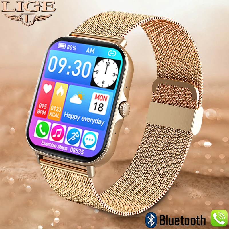 LIGE Call Smartwatch Women Bluetooth Smart Watch For Xiaomi Huawei Ladies Digital Watches Waterproof New Sports Fitness Bracelet
LIGE Call Smartwatch Women Bluetooth Smart Watch For Xiaomi Huawei Ladies Digital Watches Waterproof New Sports Fitness Bracelet