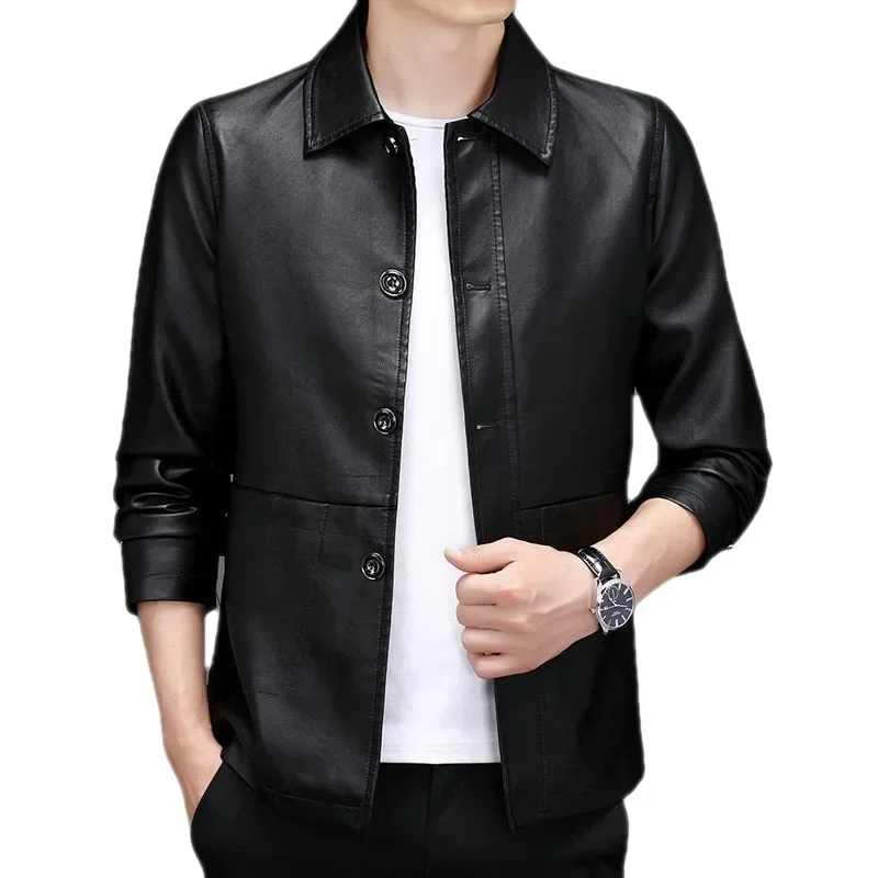 Leather Fashion Brand PU Jackets Men Outwear Clothes Spring Oversize New Men's Leather Jacket Male Business Motorcycle Jacket
Leather Fashion Brand PU Jackets Men Outwear Clothes Spring Oversize New Men's Leather Jacket Male Business Motorcycle Jacket