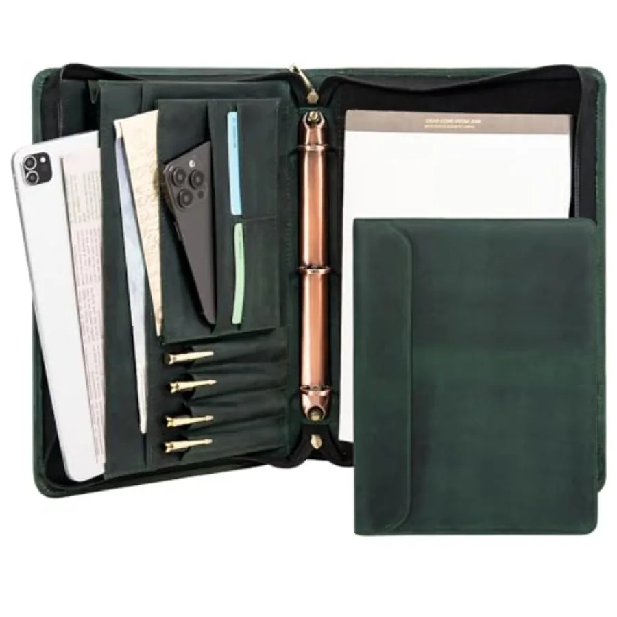 Genuine Leather Portfolio Binder for Menand Women, Padfolio Organizer with Zipper, Padfolio Folder for iPad Pro 12.9/ Letter Si
Genuine Leather Portfolio Binder for Menand Women, Padfolio Organizer with Zipper, Padfolio Folder for iPad Pro 12.9/ Letter Si