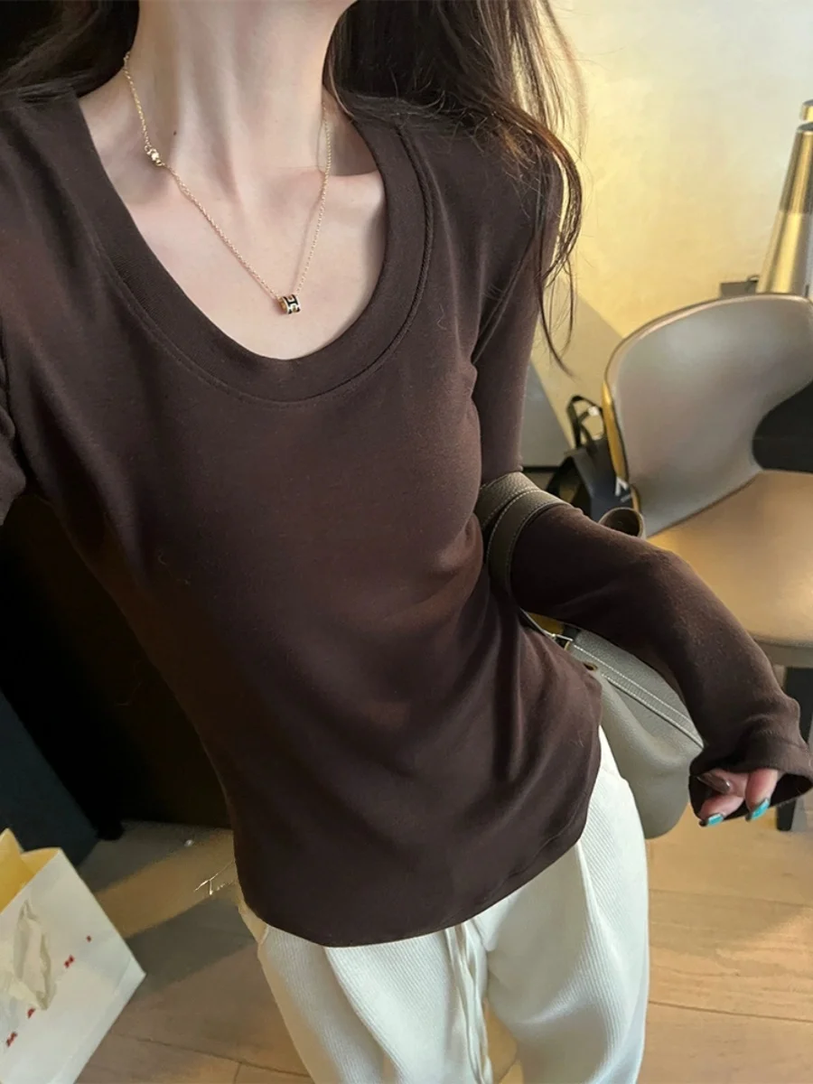 plus Size Women's Slim Fit Long Sleeve Goose Egg Collar Base Shirt Casual Autumn Winter Sexy Versatile Underwear Top
plus Size Women's Slim Fit Long Sleeve Goose Egg Collar Base Shirt Casual Autumn Winter Sexy Versatile Underwear Top