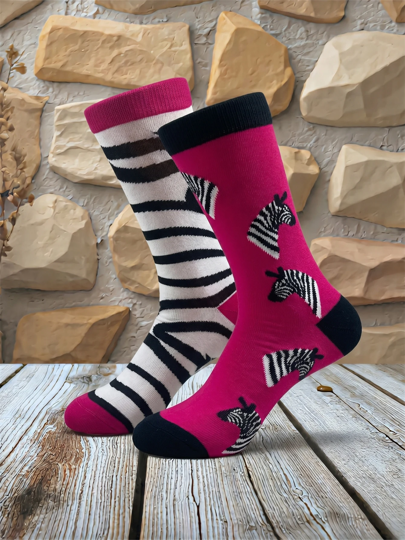 Zebra Print Crew Cotton Socks For Men Asymmetry Animal Pattern Socks for Women Men, Funny Novelty Skateboard Men's Socks
Zebra Print Crew Cotton Socks For Men Asymmetry Animal Pattern Socks for Women Men, Funny Novelty Skateboard Men's Socks
