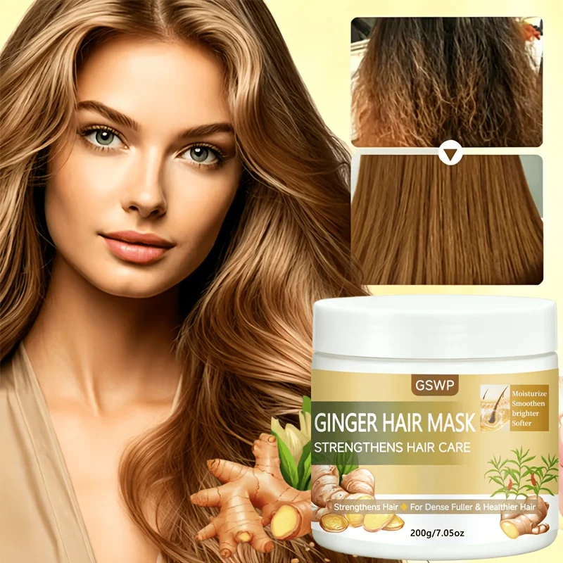 GSWP Ginger Hair Mask,Strengthens hair, moisturizes and smooths, adds shine and softness, fortifies strands.200g
GSWP Ginger Hair Mask,Strengthens hair, moisturizes and smooths, adds shine and softness, fortifies strands.200g