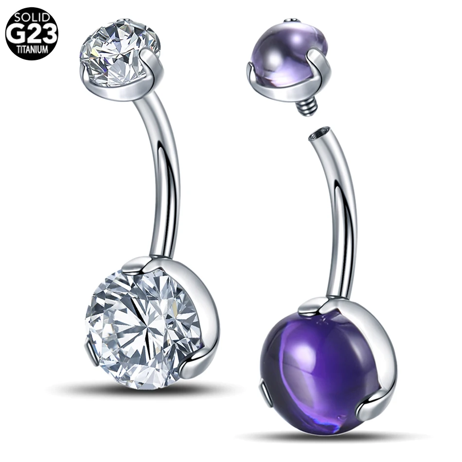 1PC G23 Titanium Piercing Belly Button Ring For Women Zircon Navel Ring Internal Threaded Sexy Body Piercing Jewelry Nombril
1PC G23 Titanium Piercing Belly Button Ring For Women Zircon Navel Ring Internal Threaded Sexy Body Piercing Jewelry Nombril