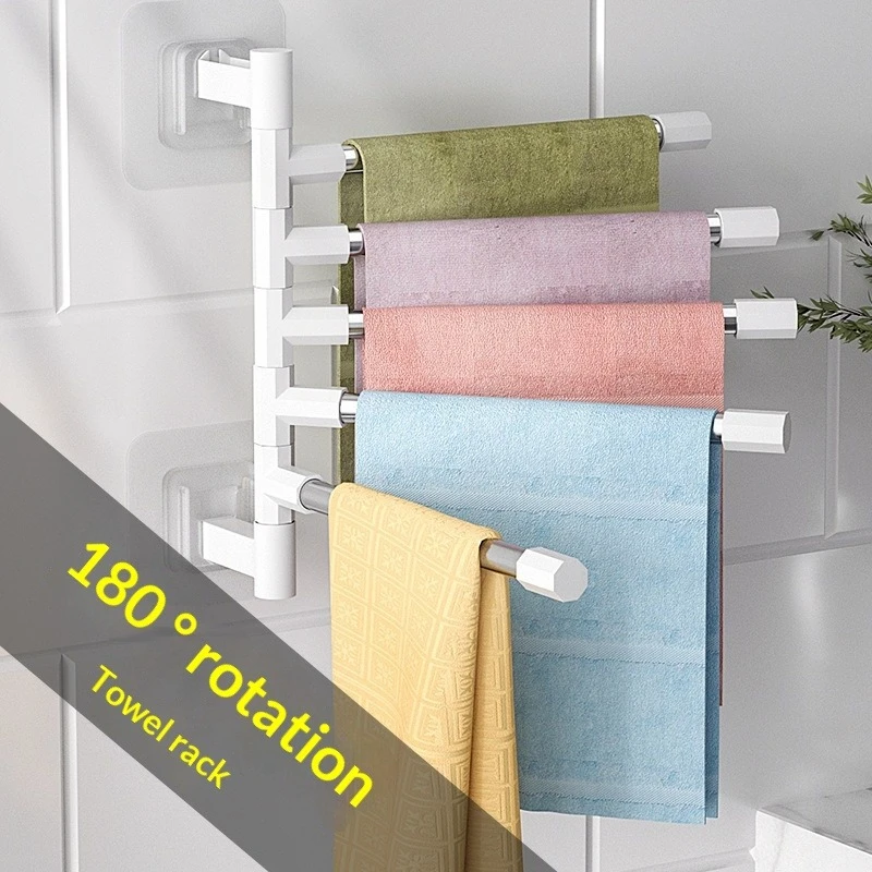 Bathroom Non-drilling Rotating Towel Holder Wall-mounted Movable Rod Towel Holder Bathroom Hanging Rack Storage Rack Hanging Rod
Bathroom Non-drilling Rotating Towel Holder Wall-mounted Movable Rod Towel Holder Bathroom Hanging Rack Storage Rack Hanging Rod
